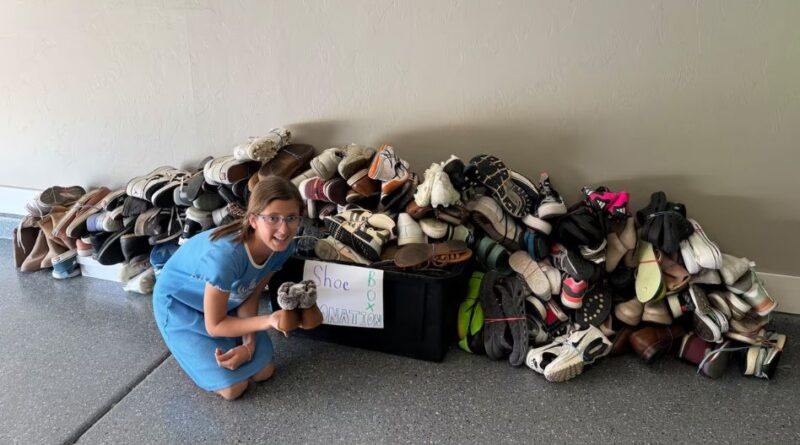 Crianças da Primária no Arizona arrecadam mais de 2.400 pares de sapatos para doação